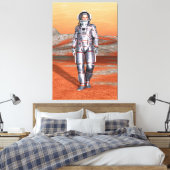 Astronaut Mars Space Explorer auf Alien Planet Leinwanddruck (Insitu (Schlafzimmer))