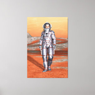 Astronaut Mars Space Explorer auf Alien Planet Leinwanddruck