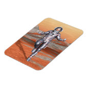Astronaut Mars Space Explorer auf Alien Planet Magnet (Linke Seite)