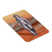 Astronaut Mars Space Explorer auf Alien Planet Magnet (Rechte Seite)