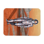 Astronaut Mars Space Explorer auf Alien Planet Magnet (Horizontal)