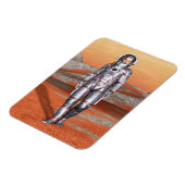 Astronaut Mars Space Explorer auf Alien Planet Magnet (Linke Seite)