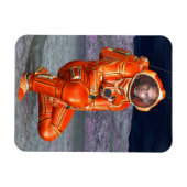 Astronaut Mars Space Explorer auf Alien Planet Magnet (Horizontal)