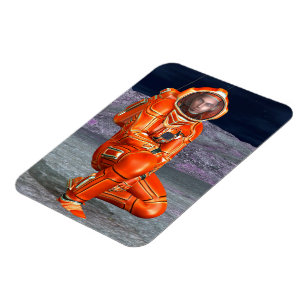 Astronaut Mars Space Explorer auf Alien Planet Magnet