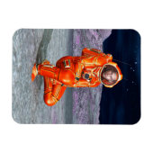 Astronaut Mars Space Explorer auf Alien Planet Magnet (Horizontal)