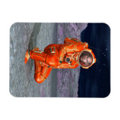 Astronaut Mars Space Explorer auf Alien Planet Magnet (Horizontal)