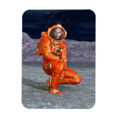 Astronaut Mars Space Explorer auf Alien Planet Magnet (Vertikal)