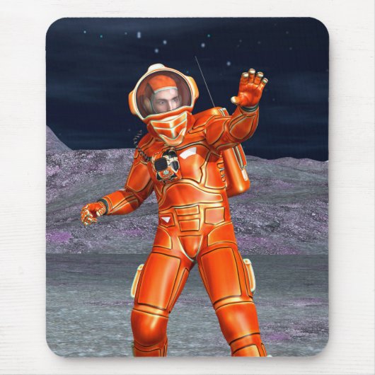 Astronaut Mars Space Explorer auf Alien Planet Mousepad (Vorne)