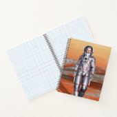 Astronaut Mars Space Explorer auf Alien Planet Notizblock (Innenseite)