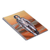 Astronaut Mars Space Explorer auf Alien Planet Notizblock (Rechte Seite)