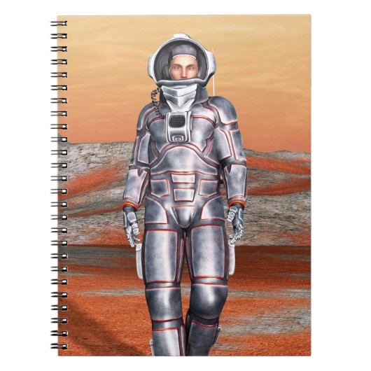 Astronaut Mars Space Explorer auf Alien Planet Notizblock (Vorderseite)