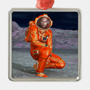 Astronaut Mars Space Explorer auf Alien Planet Ornament Aus Metall