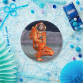 Astronaut Mars Space Explorer auf Alien Planet Pappteller (Party)