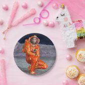 Astronaut Mars Space Explorer auf Alien Planet Pappteller (Party)