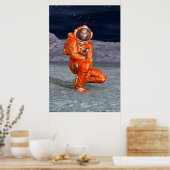 Astronaut Mars Space Explorer auf Alien Planet Poster (Küche)
