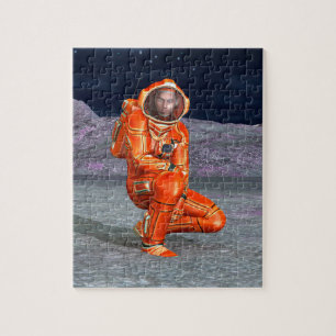 Astronaut Mars Space Explorer auf Alien Planet Puzzle