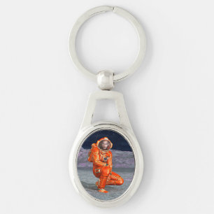 Astronaut Mars Space Explorer auf Alien Planet Schlüsselanhänger