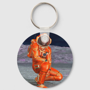 Astronaut Mars Space Explorer auf Alien Planet Schlüsselanhänger