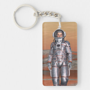 Astronaut Mars - Space Explorer auf Alien Planet Schlüsselanhänger