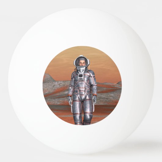 Astronaut Mars - Space Explorer auf Alien Planet Tischtennisball (Vorderseite)