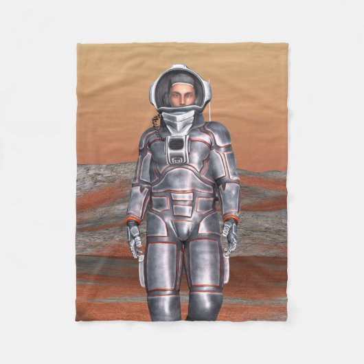Astronaut Mars - Weltraumforscher auf einem außeri Fleecedecke (Vorderseite)