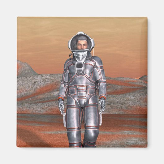 Astronaut Mars - Weltraumforscher auf einem außeri Magnet (Vorne)