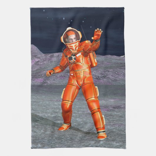 Astronaut Mars Weltraumforscher auf einem außerird Handtuch (Vertikal)