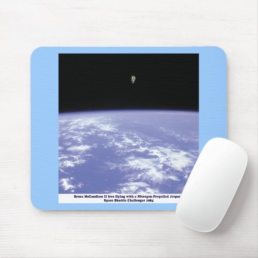 Astronaut McCandless freies Fliegen mit Jetpack Mousepad (Mit Mouse)