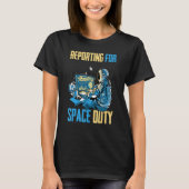 Astronaut meldet den Kaffee Sp T-Shirt (Vorderseite)