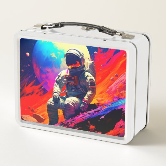 Astronaut Metall Brotdose (Rückseite)