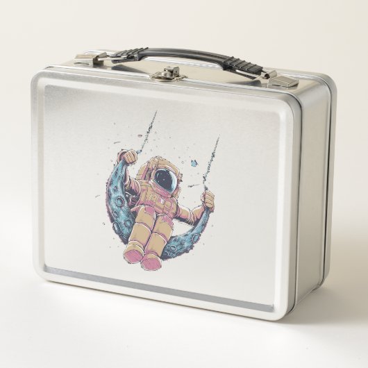 Astronaut Metall Brotdose (Vorderseite)