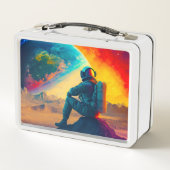 Astronaut Metall Brotdose (Rückseite)