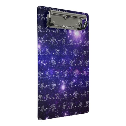 Astronaut Mini Klemmbrett (Schrägansicht)