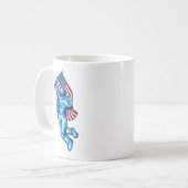 Astronaut mit amerikanischer Flagge Kaffeetasse (Vorderseite Links)