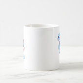 Astronaut mit amerikanischer Flagge Kaffeetasse (Mittel)