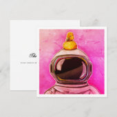 Astronaut mit Baby Duck - Mini Print (Vorne/Hinten)