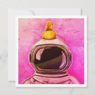 Astronaut mit Baby Duck - Mini Print