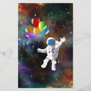 Astronaut mit Balloons Briefpapier