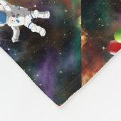 Astronaut mit Balloons Fleecedecke (Ecke)
