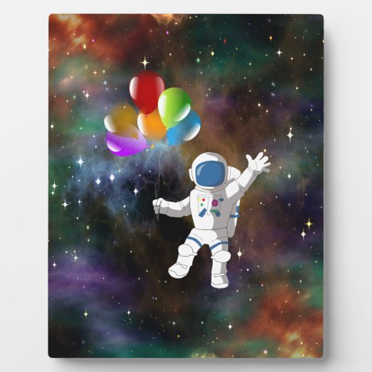 Astronaut mit Balloons Fotoplatte (Vorderseite)