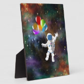 Astronaut mit Balloons Fotoplatte (Seite)