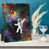 Astronaut mit Balloons Fotoplatte (Seite)