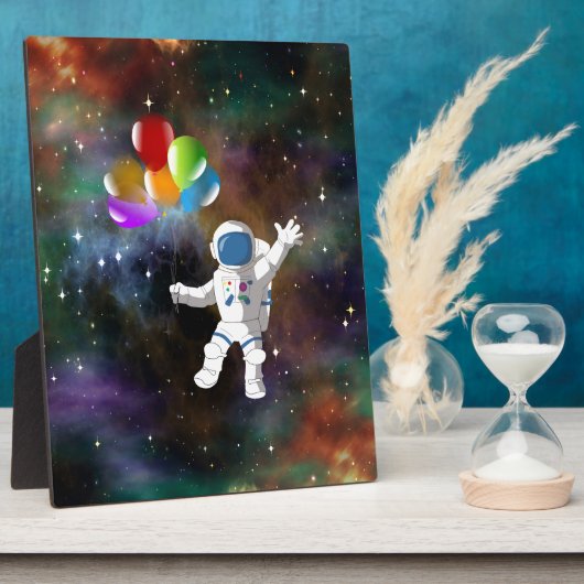 Astronaut mit Balloons Fotoplatte (Seite)