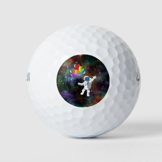 Astronaut mit Balloons Golfball (Vorderseite)