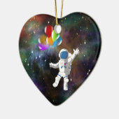 Astronaut mit Balloons Keramik Ornament (Links)