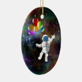 Astronaut mit Balloons Keramikornament (Rechts)