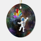 Astronaut mit Balloons Keramikornament (Links)