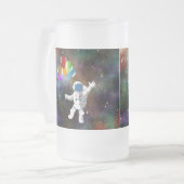 Astronaut mit Balloons Mattglas Bierglas (Vorderseite Links)