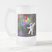 Astronaut mit Balloons Mattglas Bierglas (Links)