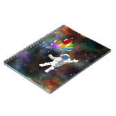 Astronaut mit Balloons Notizblock (Linke Seite)